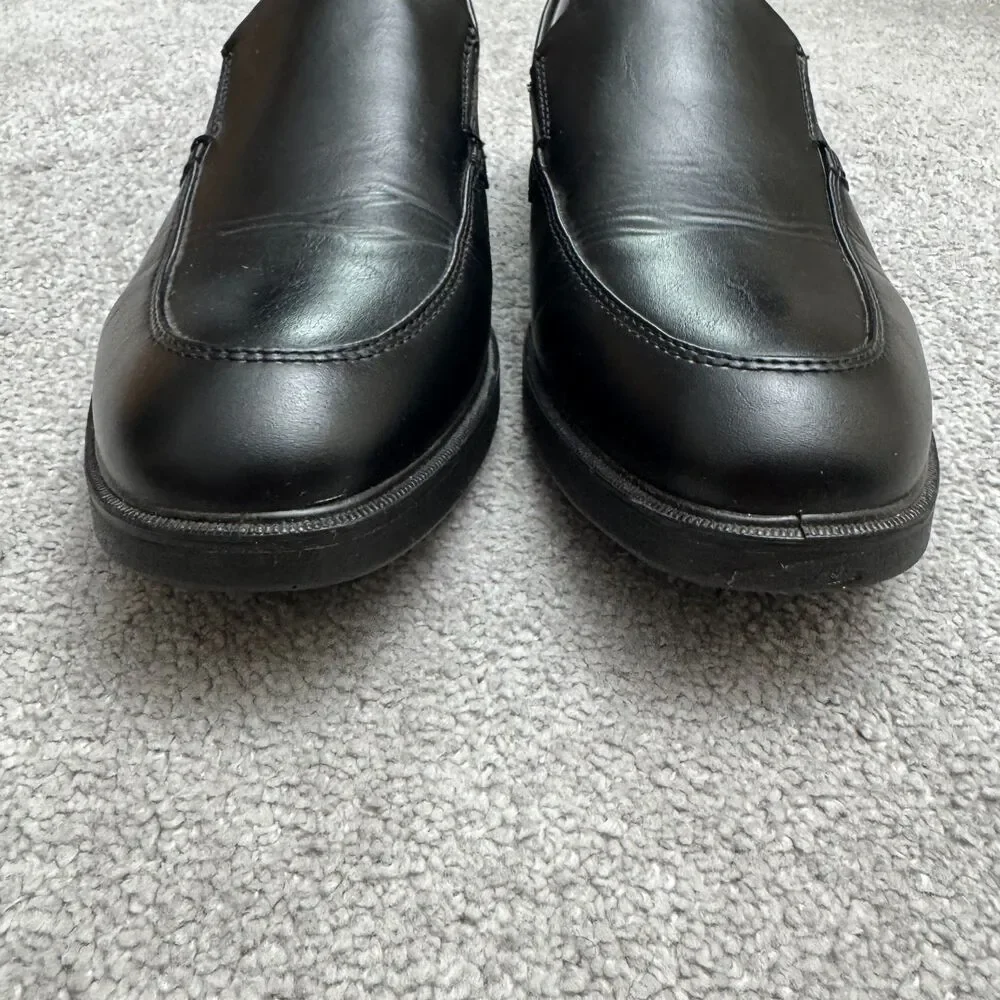 Deer Stags Refine Moc Toe Loafer Slip On Comfort Dress Shoes 10.5 Black Leather